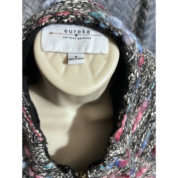 Christos Garkinos Eureka Textured Tweed Full Zip Cardigan/Jacket Small Colorful - Picture 5 of 5